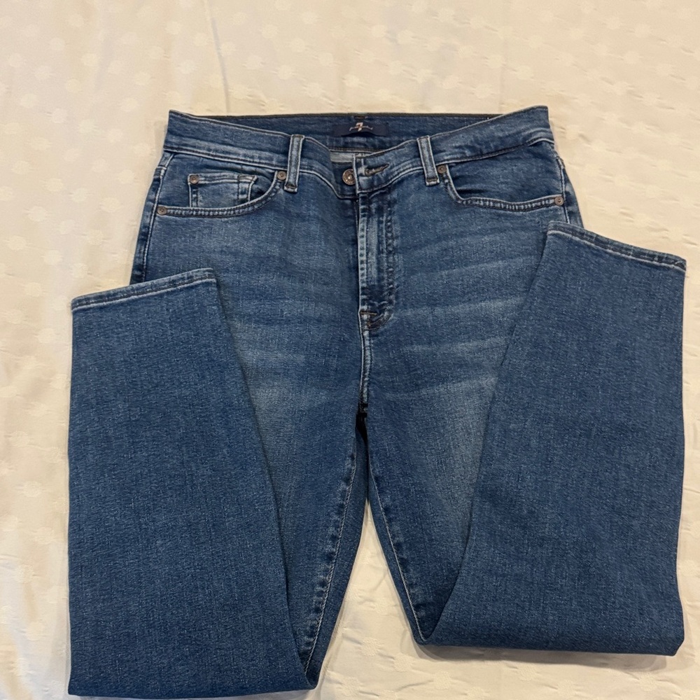 7 For All Mankind Blue Denim Jeans